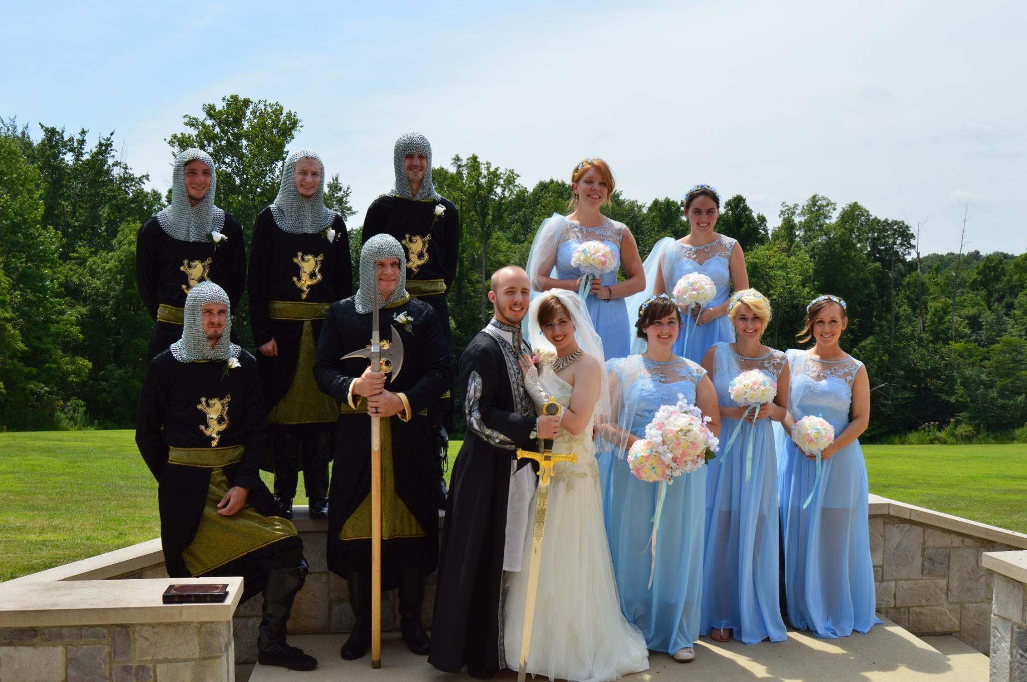 medieval wedding party